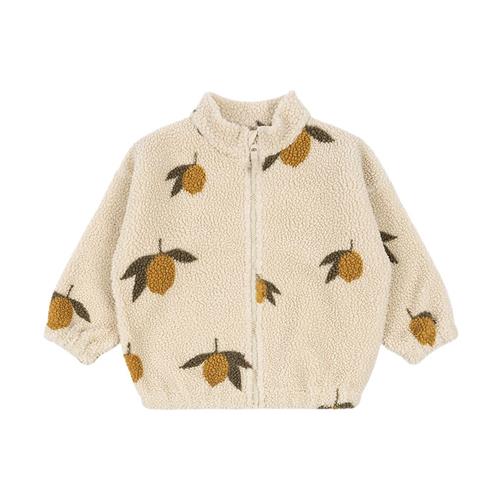 Konges Sløjd GOTS Jody Teddy Jakke Mon Grand Citron Sage | Beige | 18 months