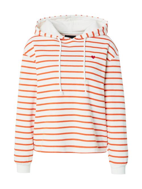 PIECES Sweatshirt 'PCCHILLI'  mørkeorange / hvid