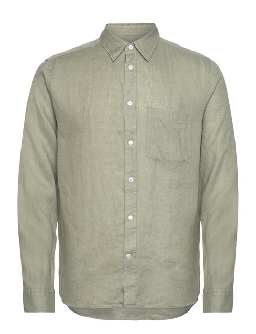 Reg Ls Clean Linen Shirt J. Lindeberg Khaki