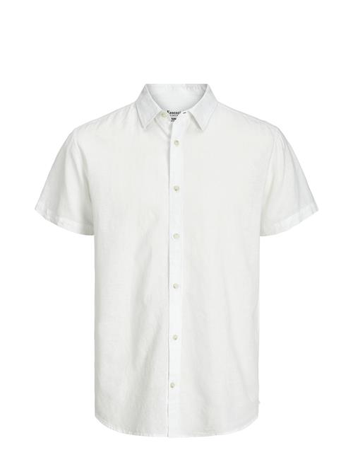 Jack & Jones Jjesummer Linen Blend Shirt Ss Sn Jack & J S White