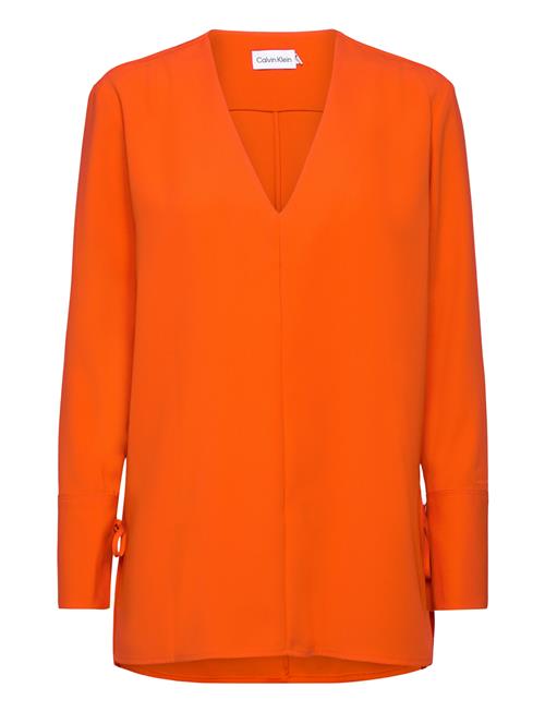 Calvin Klein Structure Twill Ls Tunic Top Calvin Klein Orange