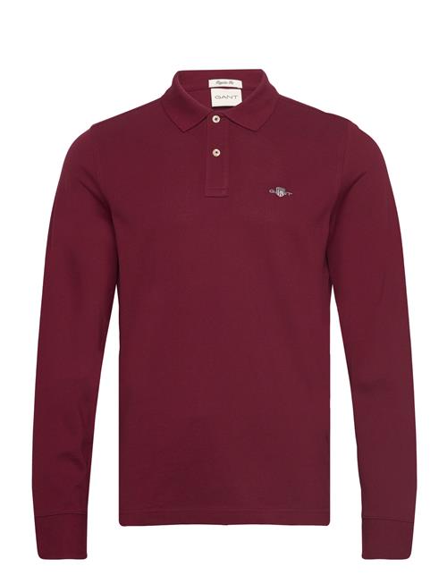 GANT Reg Shield Ls Pique Rugger GANT Burgundy