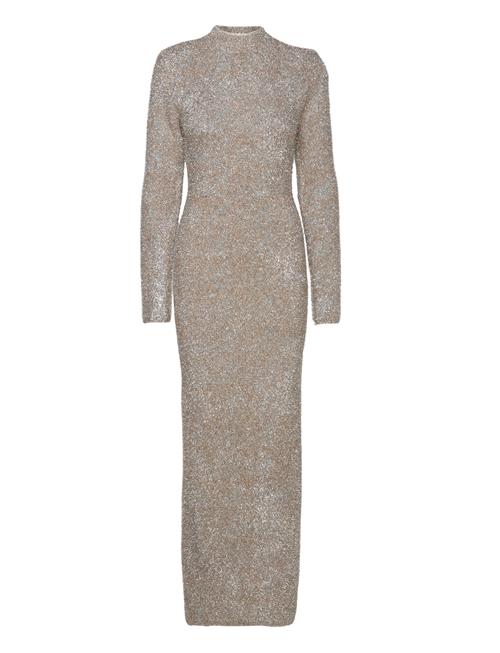 ROTATE Birger Christensen Glitter Knit Maxi Dress ROTATE Birger Christensen Gold