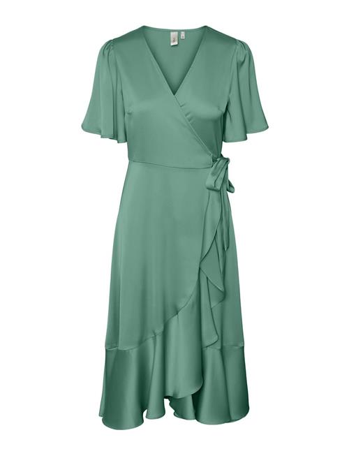 YAS Yasthea 2/4 Midi Wrap Dress S. Noos YAS Green