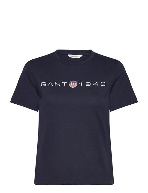 Reg Printed Graphic T-Shirt GANT Navy