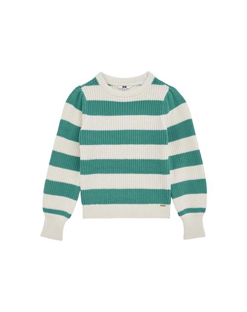 Se WE Fashion Pullover  jade / hvid ved About You