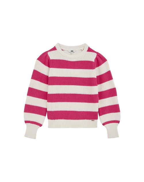 Se WE Fashion Pullover  pink / hvid ved About You