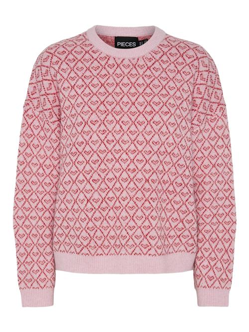 PIECES Pullover 'PCNavi'  lyserød / rød