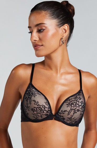 Hunkemöller Formstøbt push-up-bøjle-bh Lea sort