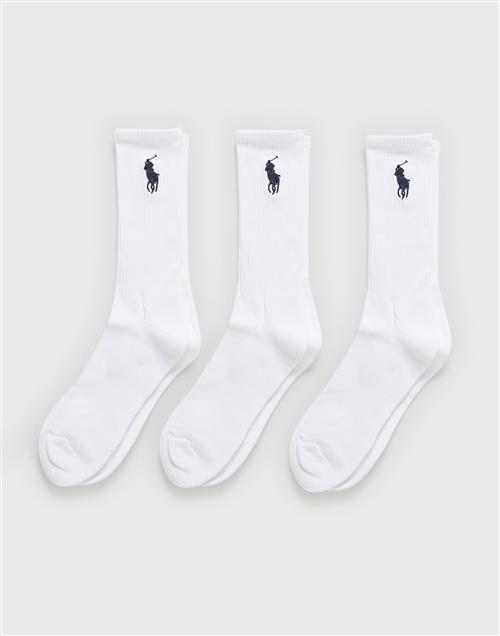 Polo Ralph Lauren Big Pny Crew Sock 3-Pack Sokker Hvid