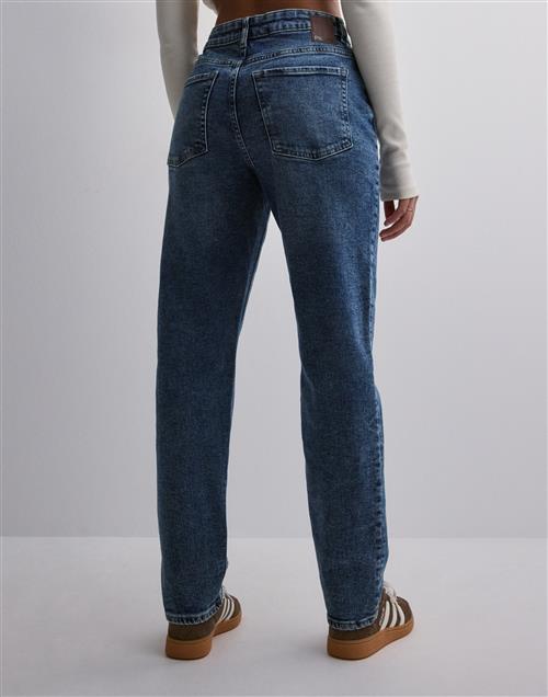 Pieces - Blå - Pcbella Hw Tap Ank Jeans MB406 Noos