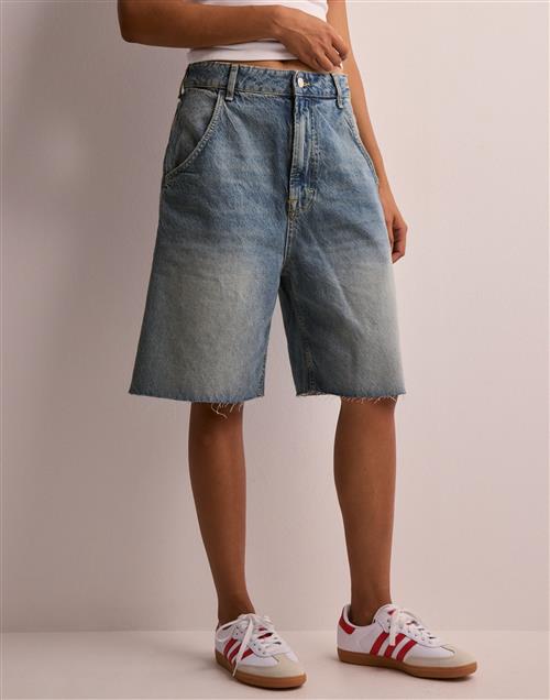 Se Only - Blå - Onljoel Jort Loose Long Shorts Dnm ved Nelly