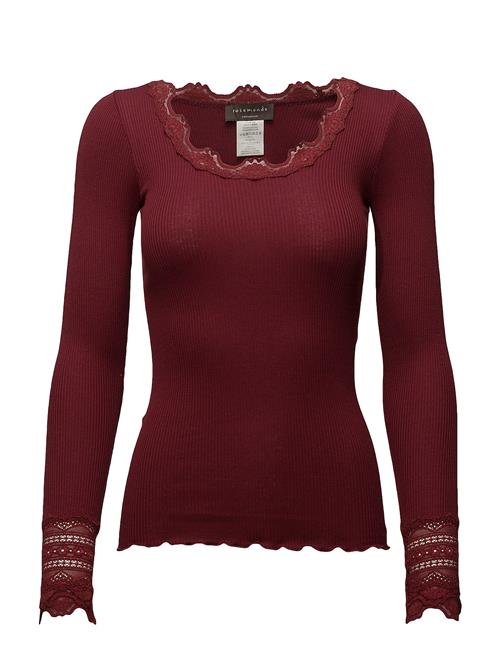 Rosemunde Rwbenita Ls O-Neck Lace T-Shirt Rosemunde Red