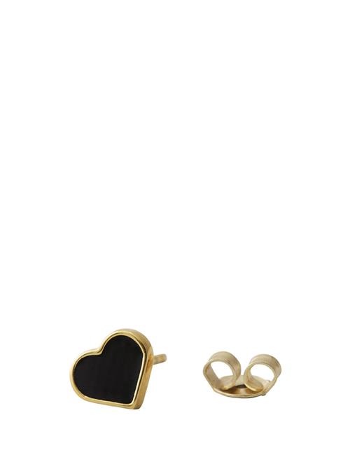 Design Letters Earring Stud Enamel Heart Design Letters Gold