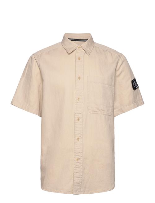 Calvin Klein Jeans Linen Ss Shirt Calvin Klein Jeans Beige