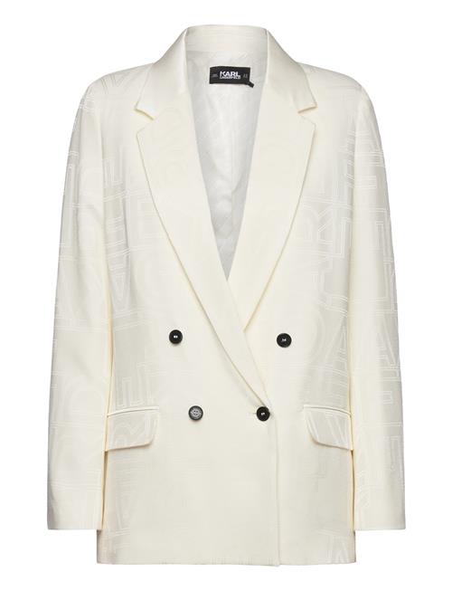 Karl Lagerfeld Logo Tailored Blazer Karl Lagerfeld White