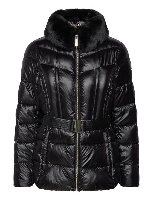 Michael Kors Packable Jacket W Fx Fur Michael Kors Black