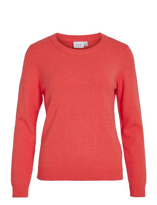 Vila Viril O-Neck L/S Knit Top - Noos Vila Orange