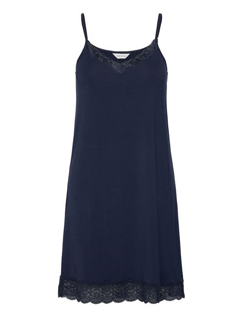 Se Lady Avenue Bamboo Slip With Lace Lady Avenue Navy ved Booztlet