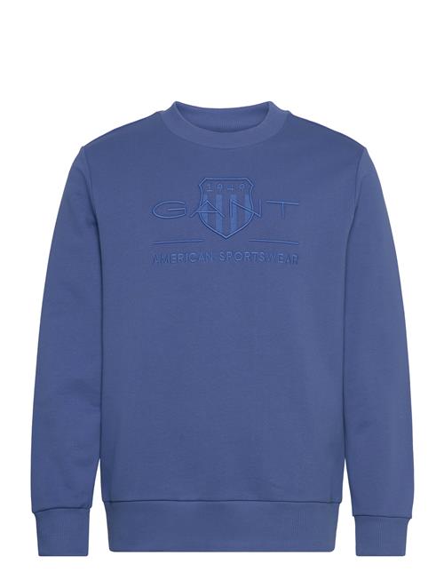 GANT Reg Tonal Shield C-Neck Sweat GANT Blue