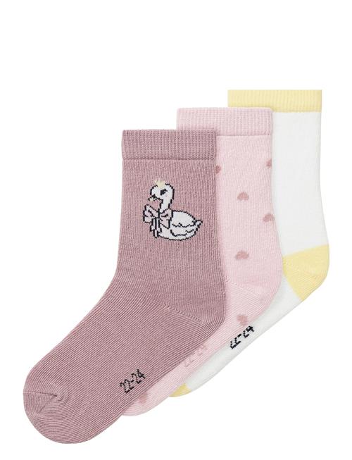 Nmfvinni 5P Sock Name It Pink