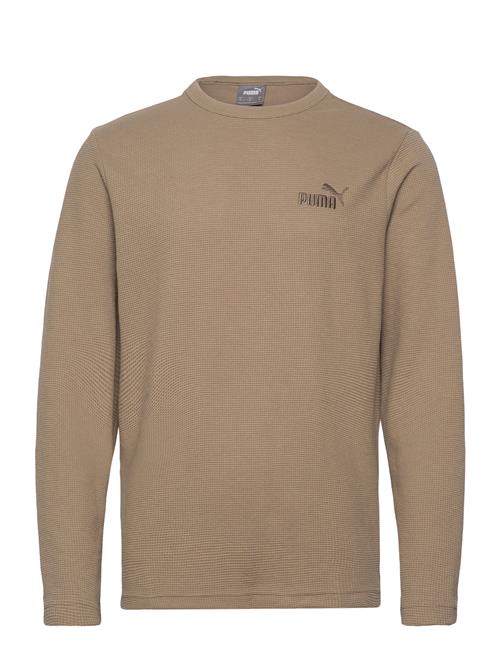 Ess Elevated Waffle Longsleeve Tee PUMA Beige