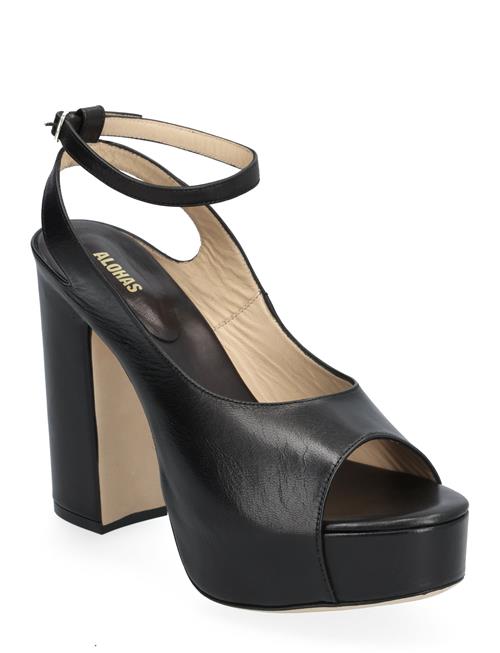 Se Sadie Black Leather Sandals ALOHAS Black ved Booztlet