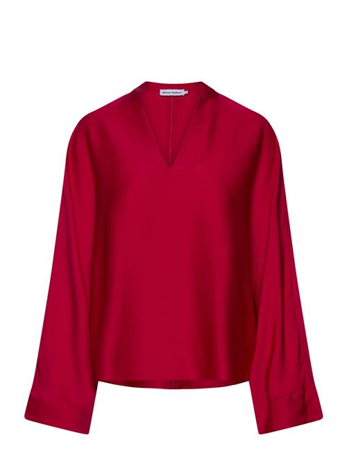 Nina V-Neck Blouse Ahlvar Gallery Red