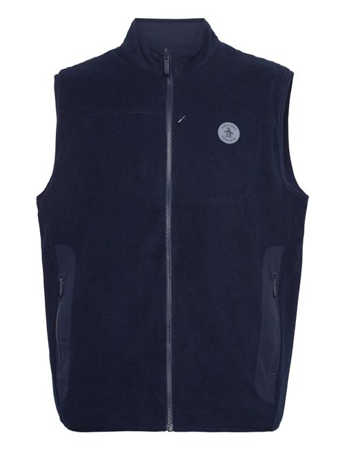 Lightweight Mixed Media Reversable Vest Original Penguin Golf Navy