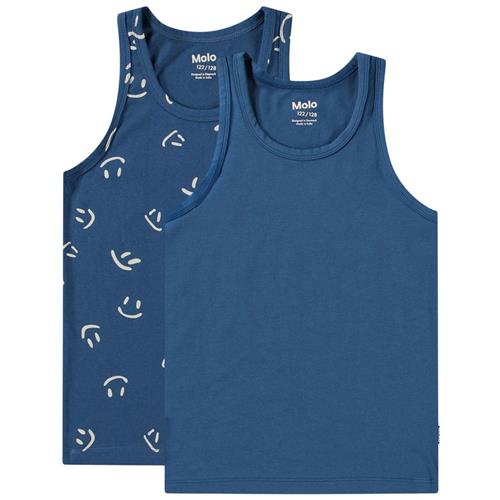 Molo Jayden 2-Pack Tank Top Happy Best | Marine blå | 110/116 cm