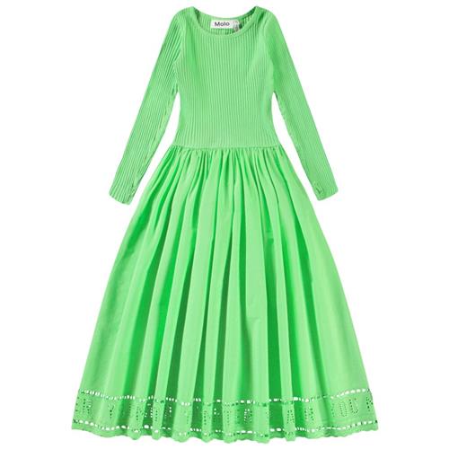 Molo Cibelle Long-Sleeved Dress Green Vibes 110/116 cm  Grøn  110/116 cm  kvinde