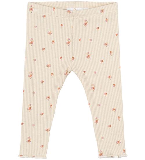 The New Siblings Leggings - Rib - TnsbNoella - White Swan AOP