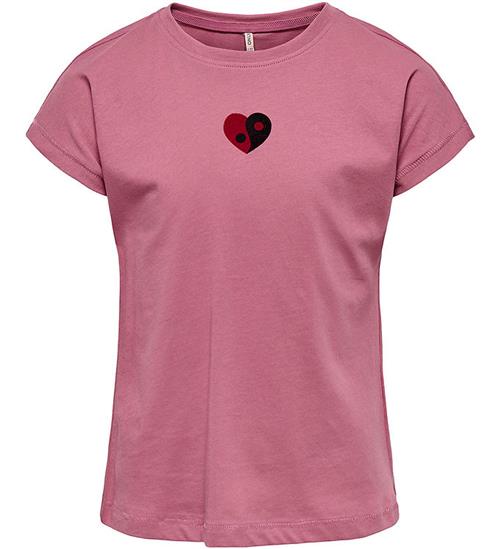 Kids Only T-shirt - KogSwet - Heather Rose/Heart