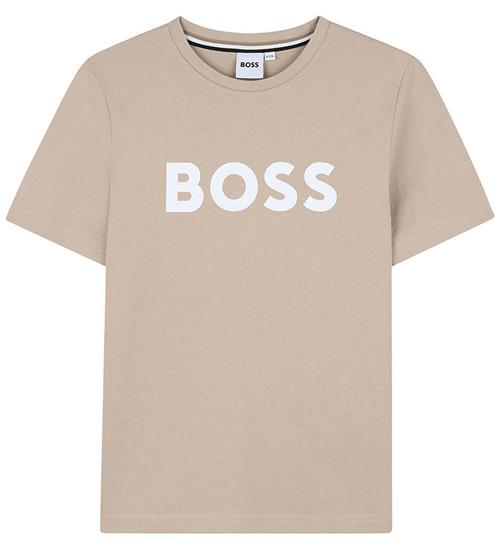 BOSS T-shirt - Stone m. Hvid