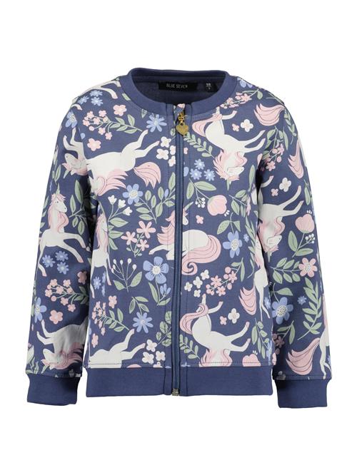 BLUE SEVEN Sweatjakke  navy / pastelgrøn / lyserød / hvid