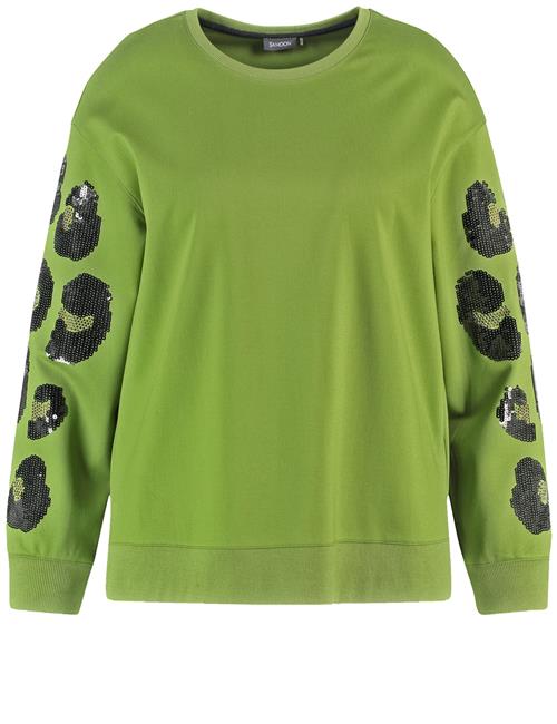 SAMOON Sweatshirt  kiwi / sort