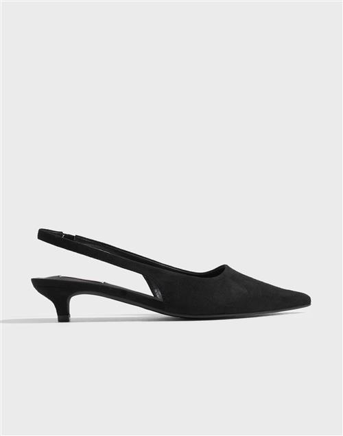 Nelly - Sort - Kitten Heel Slingback