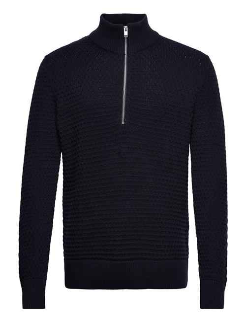 Selected Homme Slhremy Ls Knit All Stu Half Zip W Camp Selected Homme Black