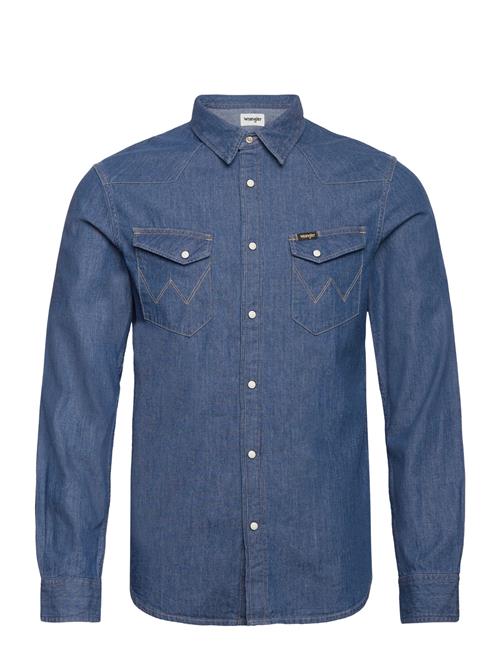 Ls Western Shirt Wrangler Navy