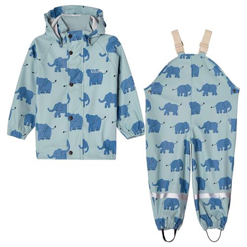 Kuling San Marino Uforet Regnsæt Sky Blue Elephant | Blå | 122/128 cm