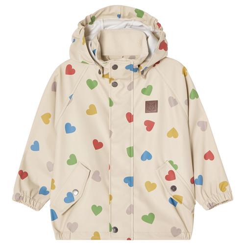 Kuling Edinburgh Regnjakke Rainbow Hearts 122/128 cm  Hvid  122/128 cm  Unisex