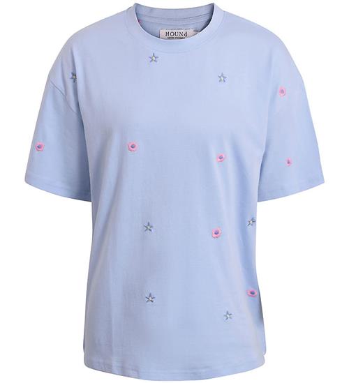 Hound T-Shirt - m. Blomster - Light Blue