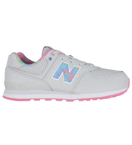 New Balance Sko - 574 - Grey Matter/Signal Pink