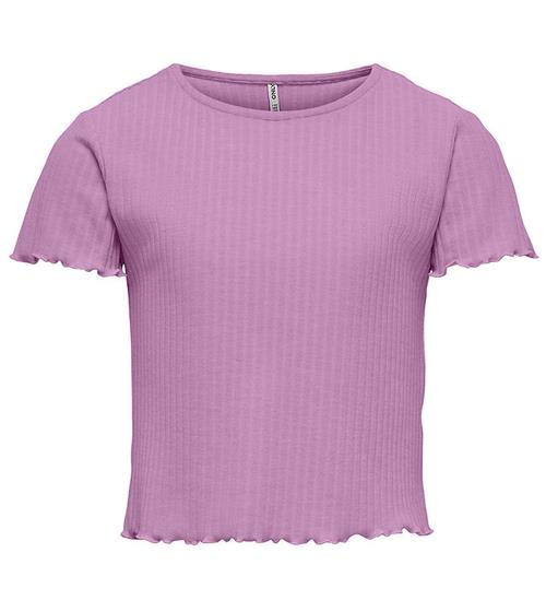 Se Kids Only T-shirt - Noos - Rib - KogNella - African Violet ved KidsWorld