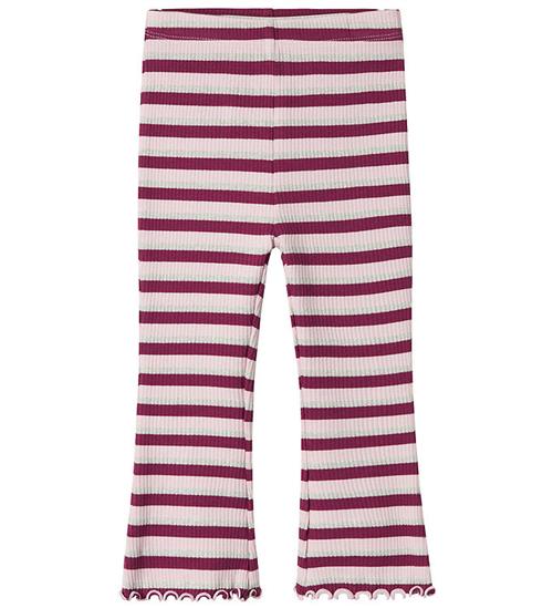 Name It Bukser - Rib - NmfBalisa - Boysenberry m. Striber/Glimme
