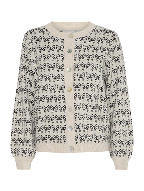 ICHI Cardigan 'BRIELLE'  lysebeige / lysegrå / sort