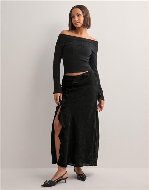 Neo Noir - Sort - Vinza Burnout Skirt