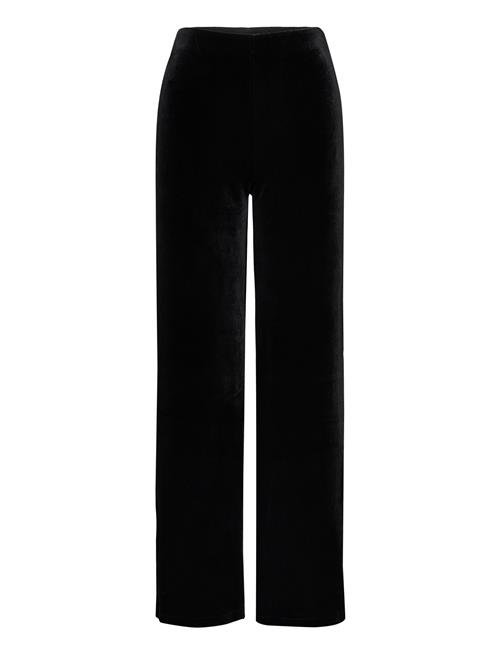 Mango Velvet Wideleg Trousers Mango Black