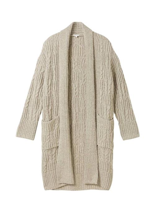 Knit Cardigan Cable Structure Tom Tailor Beige