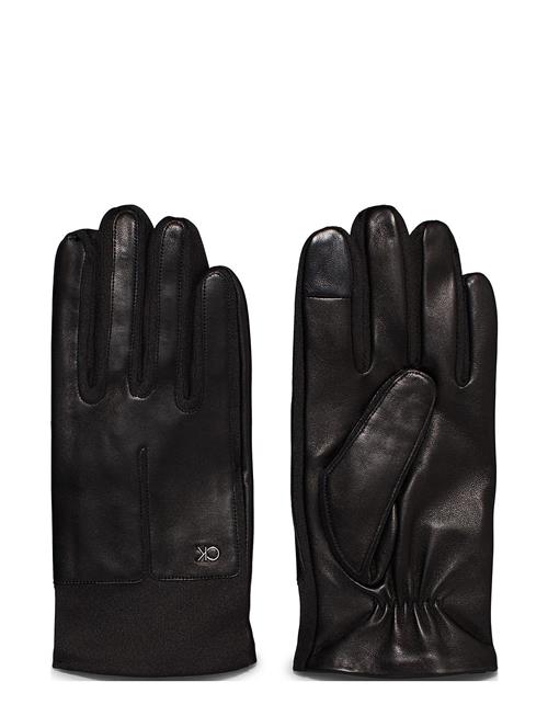 Calvin Klein Leather/Neoprene Gloves Calvin Klein Black